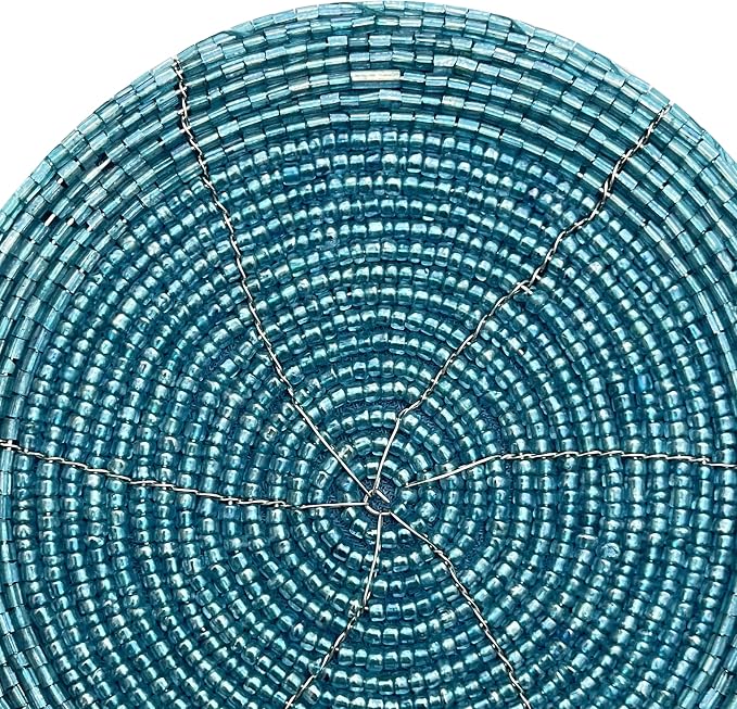 Handmade Beaded Bar Drink Tabletop Protection Coasters - Image 5