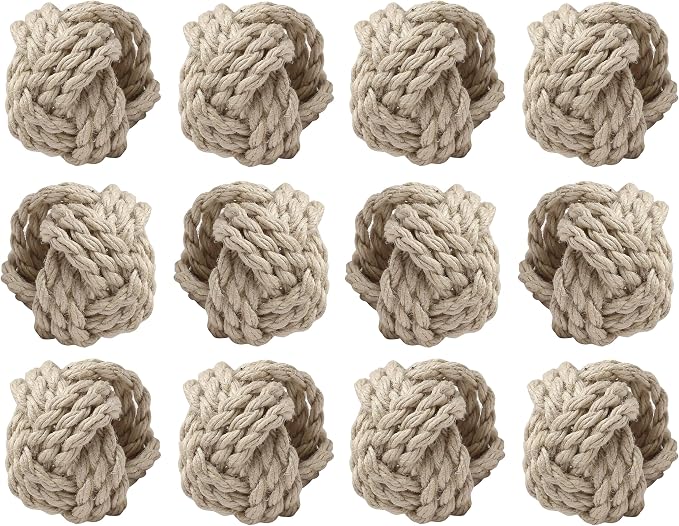 ALPHA Living HOME Napkin Rings Set of 12 by ALPHALivingHOME