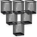 Segarty Pen Cup Holder, 6 Pack Square Black Pen Holder by Segarty