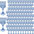 100Pack Plastic Wine Glasses, 7oz Vintage Goblets by LEYIQU