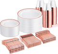 WELLIFE Rose Gold Plates, cups and silverware by WELLIFE