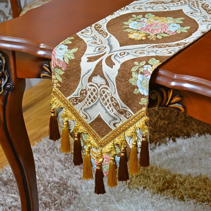 Extra Luxury Velvet Coffee Table Runner 120 Inches Long - Image 4