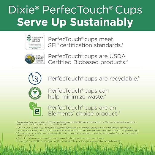 Dixie PerfecTouch 20 oz Paper Coffee Cups By GP PRO, Coffee Haze Design - Image 12