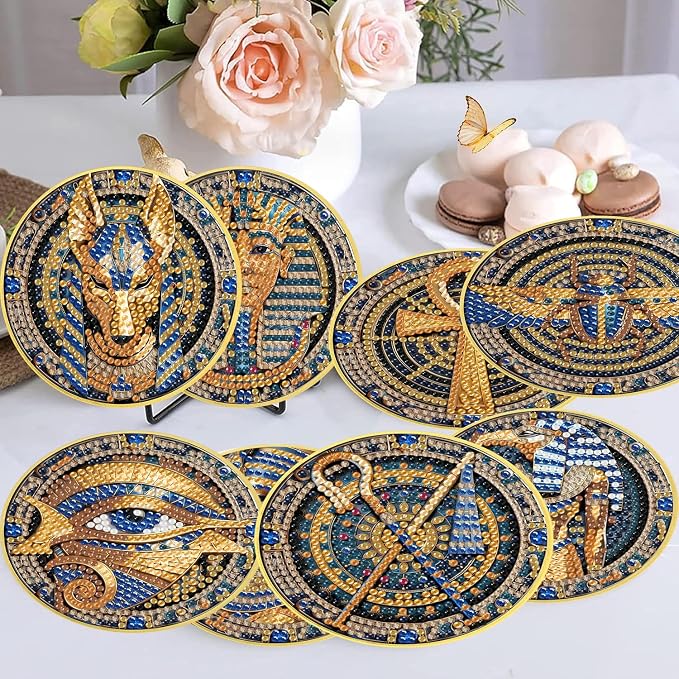 Mrnsiet 8 PCS Diamond Art Coasters Kits - Image 4