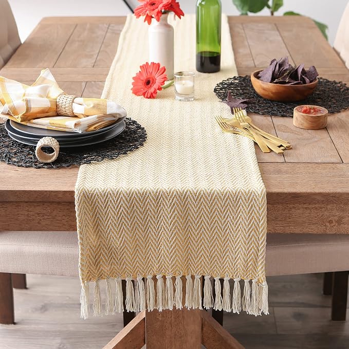 DII Woven Basic Tabletop Collection, Chevron Table Runner - Image 4