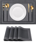 Placemats Set of 4 Washable Indoor | Outdoor Vinyl Place Mats by CADONO