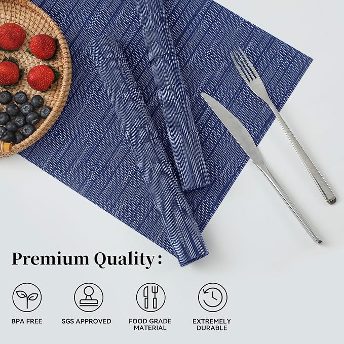 Leetaltree Blue Placemats Set of 8 - Image 2