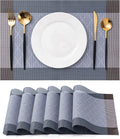 Placemats Set of 6 Washable Indoor | Outdoor Vinyl Place Mats by CADONO