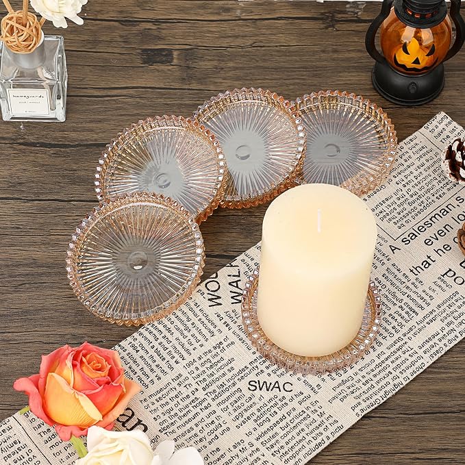 JUXYES Set of 5 Heat-Resistant Clear Glass Coaster - Image 9