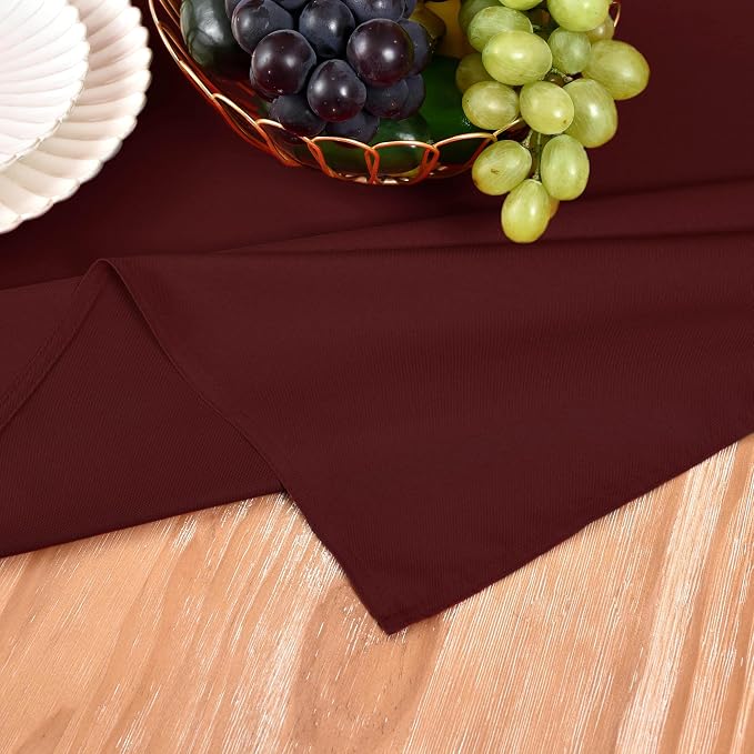 MEANMOY Burgundy Table Runner 36 Inches Long Waterproof Table Runners | - Image 5