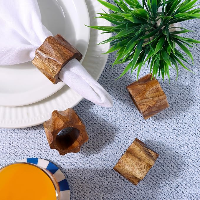 Wooden Napkin Rings Set of 12 - Image 7