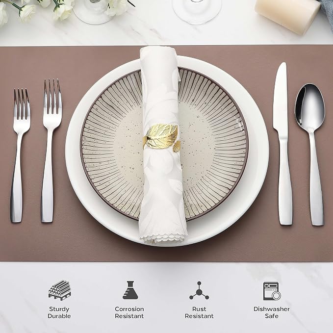 Onader 40 Piece Heavy Duty Silverware Set, Stainless Steel Flatware Cutlery Set - Image 7