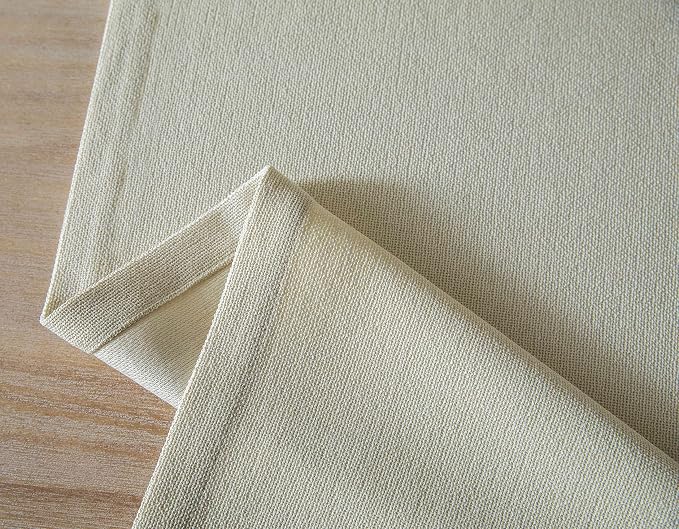 Burlap Style Farmhouse Table Runner, 14x48 Inches Cream | Thick Durable Fabric - Image 7