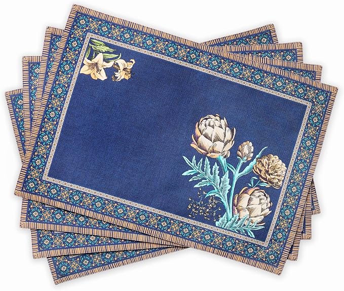 Maison d' Hermine Placemats Set of 4 Reusable 100% Combed Cotton | Cloth Place by MaisondHermine
