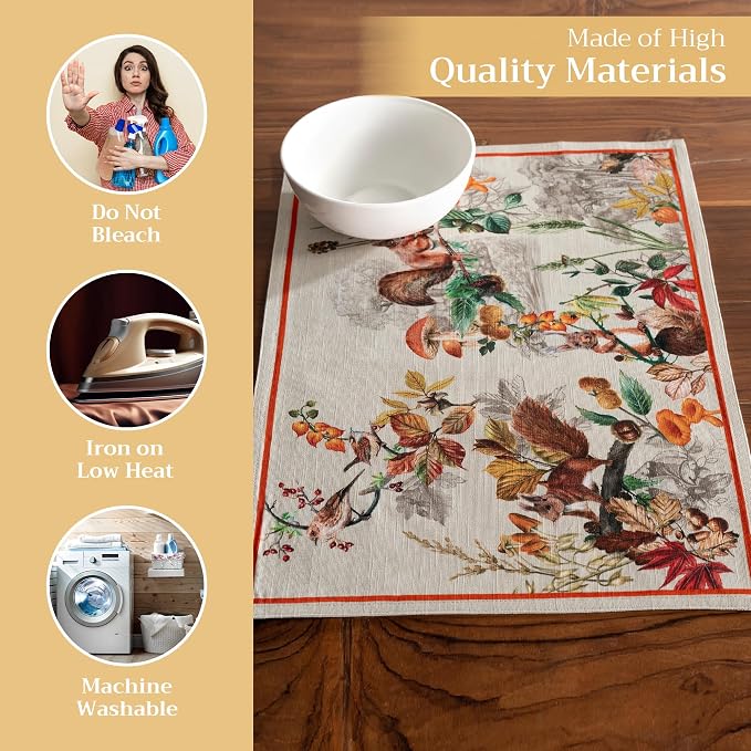 Maison d' Hermine Placemats Set of 4 Reusable 100% Cotton | Cloth Place Mats - Image 3