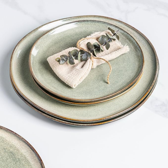 AmorArc Ceramic Plates Set of 6, 8.5 Inch Stoneware Small Dinner Plates Set | - Image 5