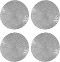 Silver Coasters Set of 4, Handmade Beaded Bar Drink Tabletop Protection Coasters by byHomeDecorativeProduct