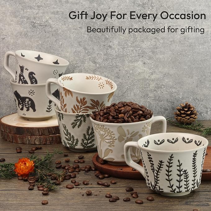 11 oz Ceramic Coffee Mug, Stoneware Teacup - Image 5