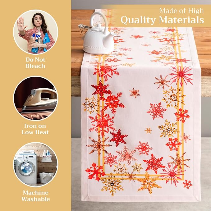 Maison d' Hermine Table Runner 100% Cotton 14.50" x 108" | Table Runners 108 - Image 3