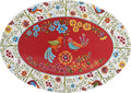Bico Red Spring Bird Ceramic 16 inch Oval Platter, Microwave & Dishwasher Safe by Bico