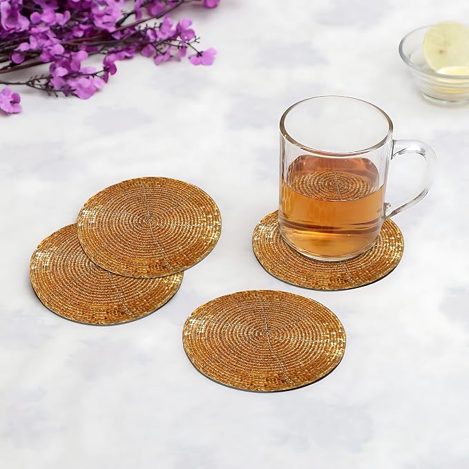 Set of 4 Beaded Farmhouse Coasters - Image 7