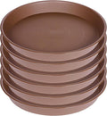 6 Pack of 8 inch Plant Saucer, Heavy Duty Plastic Plant Water Tray 8 inch Round by Bleuhome