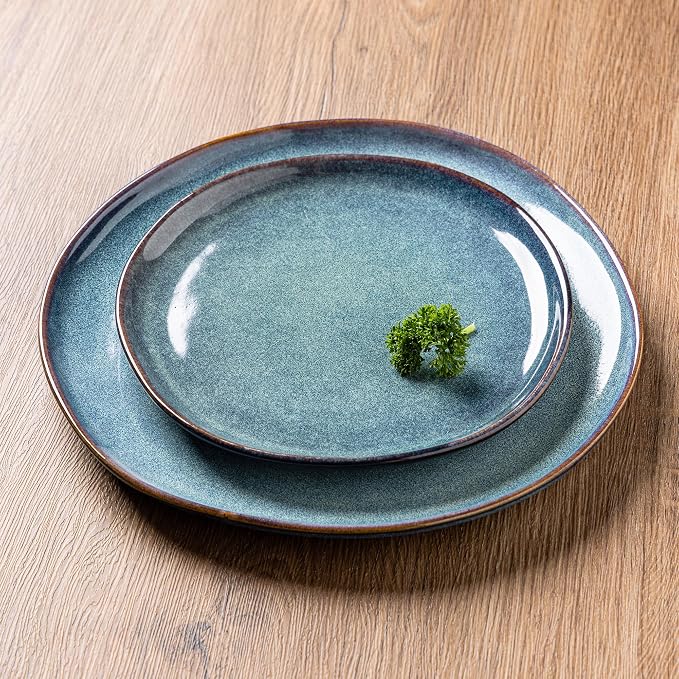 AmorArc Ceramic Dinner Plates Set of 6, 10.5 Inch Stoneware Plates Set | - Image 2