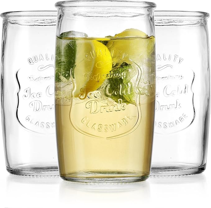 Glaver's Set of 8 Highball Glass Cups 20 OZ Stemless Tall Drinking Glasses - Image 7