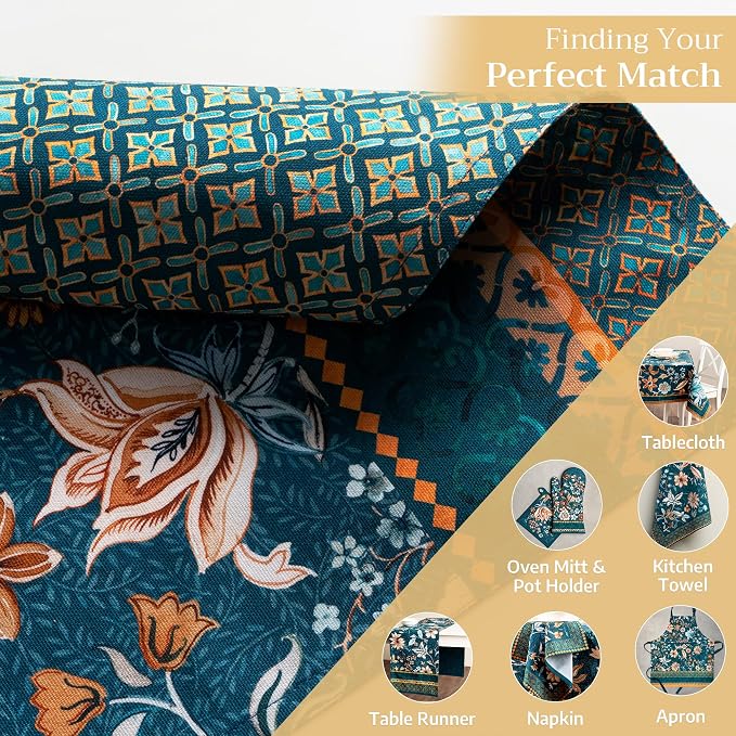 Maison d' Hermine Placemats Set of 4 Reusable 100% Cotton | Cloth Place Mats - Image 5