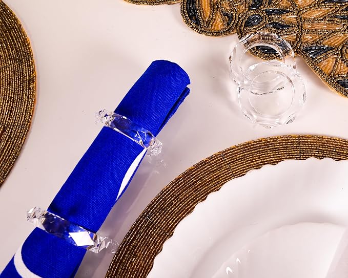 ALPHA Living HOME Transparent Acrylic Napkin Rings - Image 6