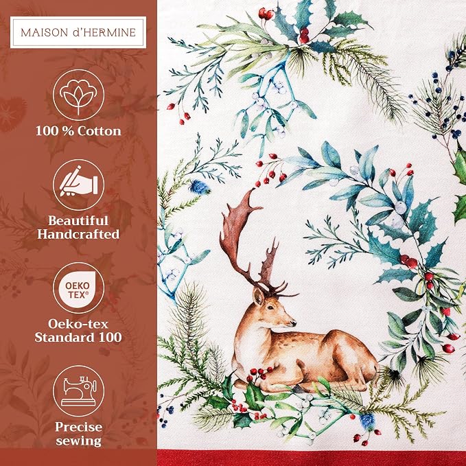 Maison d' Hermine Placemats Set of 4 Reusable 100% Cotton | Cloth Place Mats - Image 2