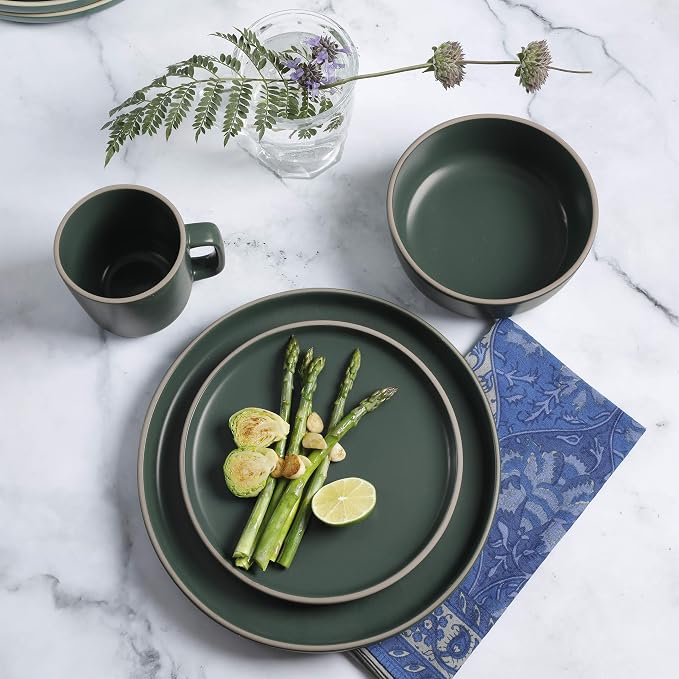 Gibson Home Zuma 16 Piece Round Kitchen Dinnerware Set, Service - Image 4