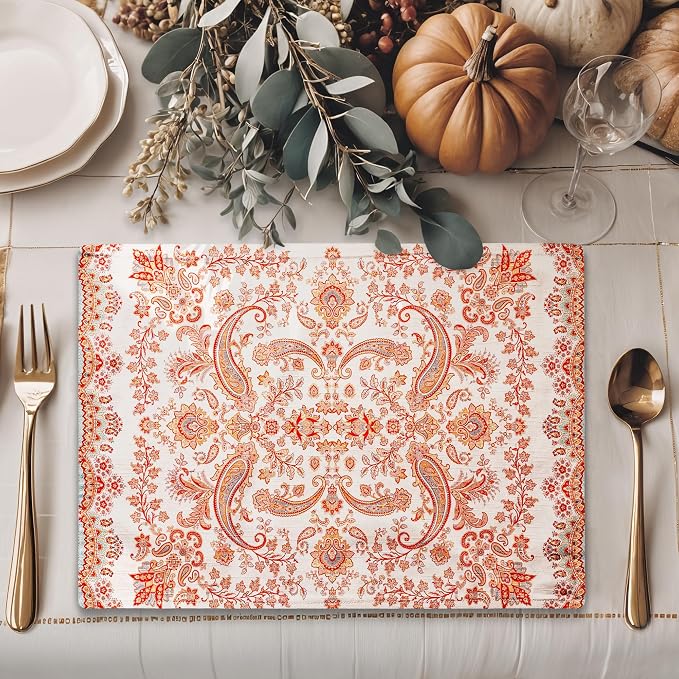 Maison d' Hermine Placemats Set of 4 Reusable 100% Cotton | Cloth Place Mats - Image 5