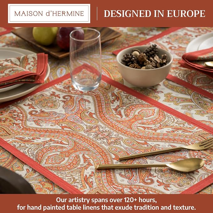 Maison d' Hermine Placemats Set of 4 Reusable 100% Cotton | Cloth Place Mats - Image 2