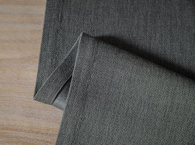 Burlap Style Farmhouse Table Runner, 14x72 Inches Graphite Grey | Thick Durable - Image 7