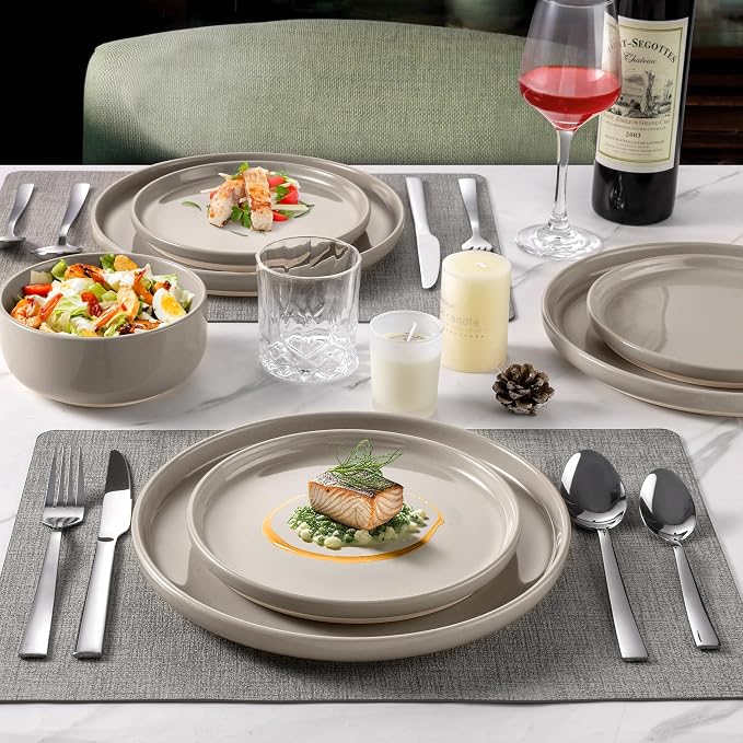 LIANYU Dinnerware Dishes Sets for 2, 6-Piece Stoneware Dinner Set, Ceramic - Image 4