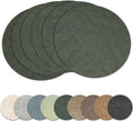 13" Round Placemats Set of 6, Reversible Faux Leather Heat Resistant Table Mats by NCUE