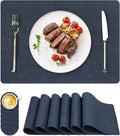 NCUE Vinyl Placemats Set of 6, Heat Resistant, Nonslip Faux Leather Waterproof by NCUE