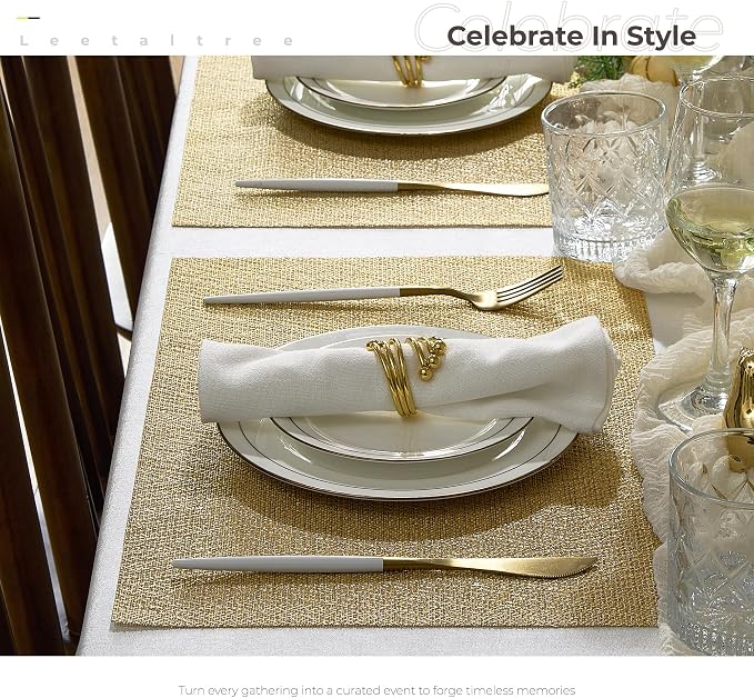 Leetaltree Gold Placemats Set of 24 - Image 3