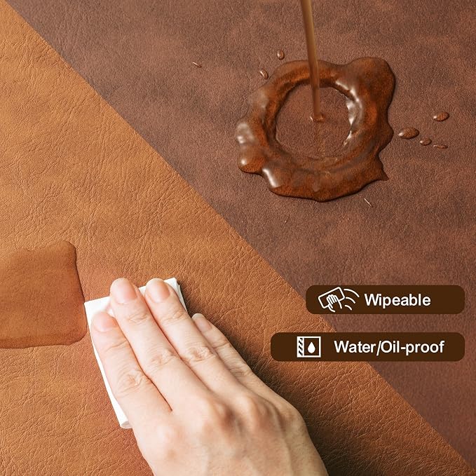 Placemats Set of 6, DOLOPL Reversible Dual-Color Faux Leather Place Mats - Image 6