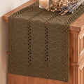 Artoid Mode Coffee Woven Farmhouse Hollow Table Runner 12x90 Inch | Holiday by ArtoidMode