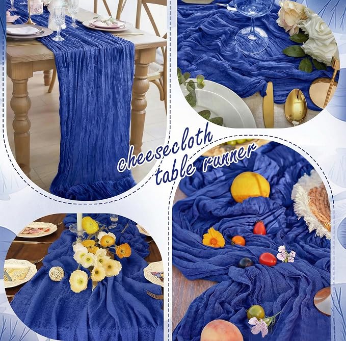 20 Packs Cheesecloth Table Runner 10FT Long Boho Gauze Fabric Table Runner - Image 5