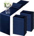 Horbaunal 12 Pack Navy Blue Satin Table Runner 12 x 108 Inch | Smooth Table by Horbaunal
