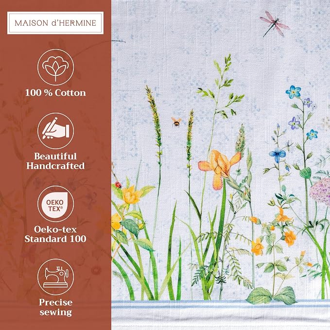 Maison d' Hermine Placemats Set of 4 Reusable 100% Cotton | Cloth Place Mats - Image 2