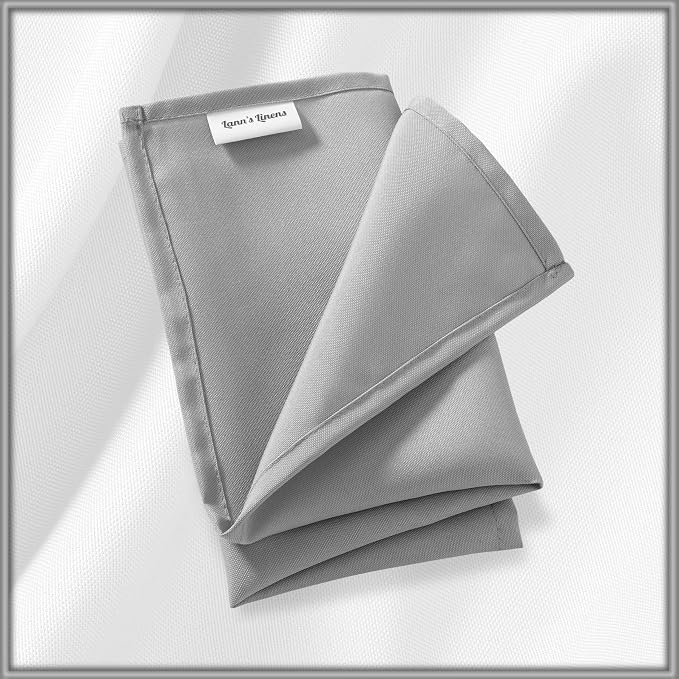Lann's Linens Set of 144 Cloth Dinner Napkins, 17-inch Polyester Napkins - Image 6