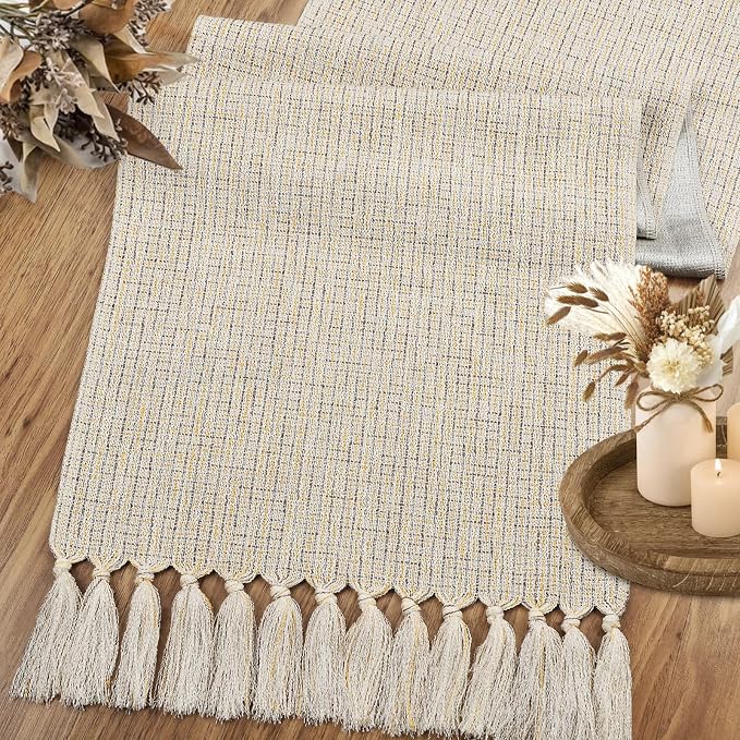 Boho Table Runner 72 Inches Long, Farmhouse Coffee Table Runner - Image 4