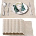 Placemats Set of 6, Vinyl PVC Heat Resistant Washable Placemats Set, Non Slip by BxzanDya-LifeSmartMaker