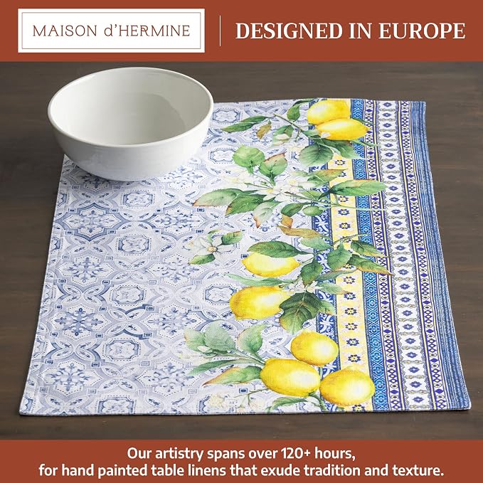 Maison d' Hermine Placemats Set of 4 Reusable 100% Cotton | Cloth Place Mats - Image 2