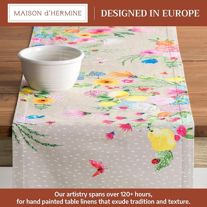Maison d' Hermine Table Runner 100% Cotton 14.50" x 108" | Table Runners 108 - Image 2