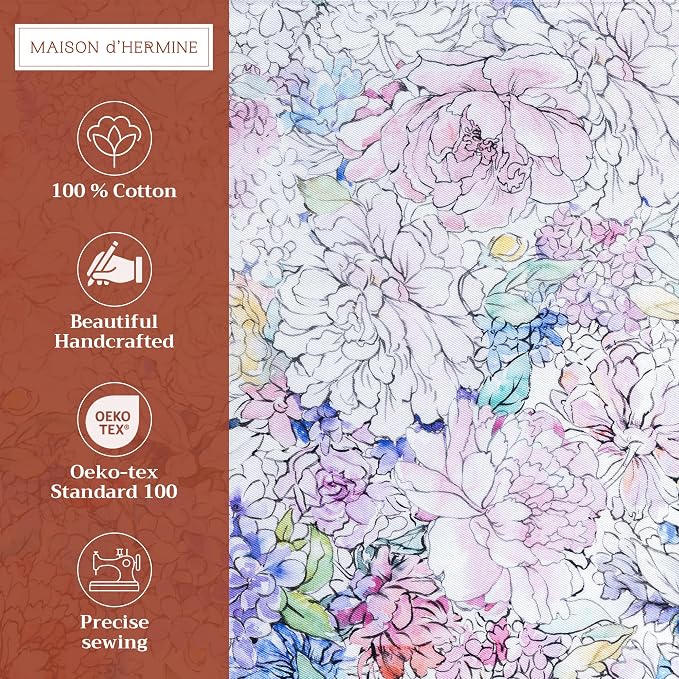 Maison d' Hermine Placemats Set of 4 Reusable 100% Cotton | Cloth Place Mats - Image 2